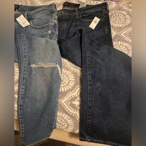 Banana Republic and J Crew NEW jeans , both button fly.